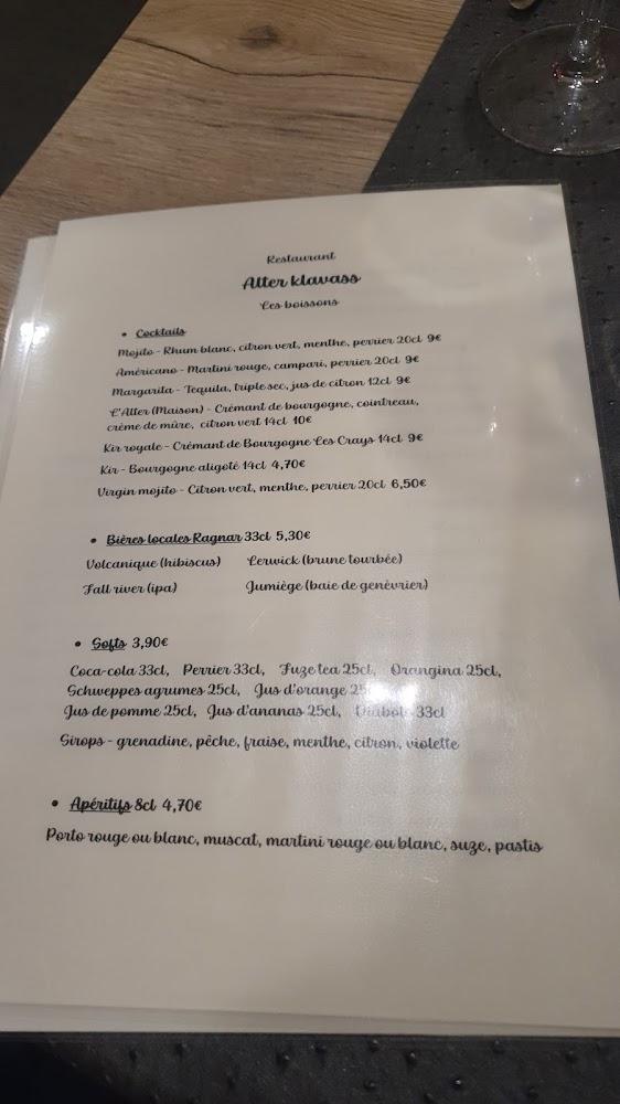 Alter Klavass - Menu Image 4